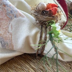 Decorative 4 small Bird rustic Napkin Rings